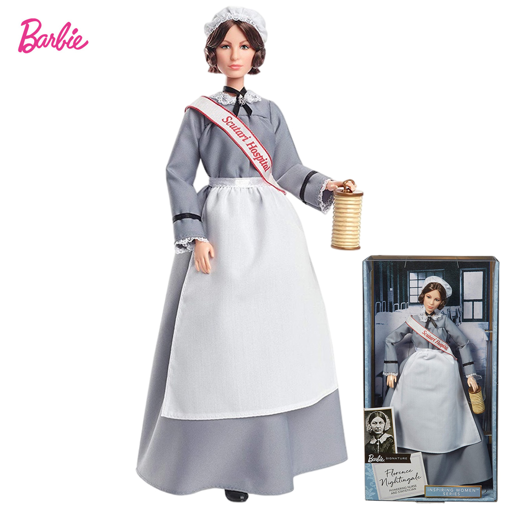 바비 영감을주는 여성 시리즈 피렌체 나이팅게일 소장품 인형 간호사의 제복 복장 아이 장난감 소녀 생일 선물 GHT87